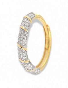 Anello Argento Dorato Zirconi Bianchi [8344953a]