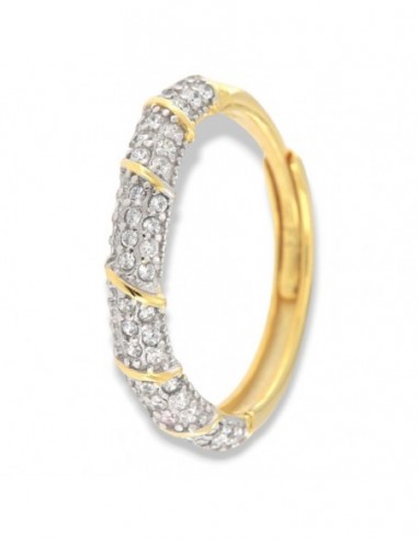 Anello Argento Dorato Zirconi Bianchi [8344953a]