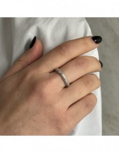 Anello Argento Dorato Zirconi Bianchi [8344953a] 2
