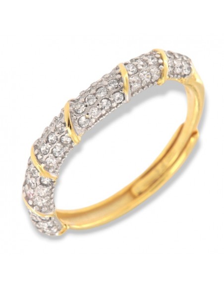 Anello Argento Dorato Zirconi Bianchi [213abaa6]