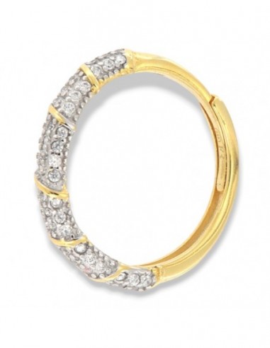 Anello Argento Dorato Zirconi Bianchi [246afdb8]