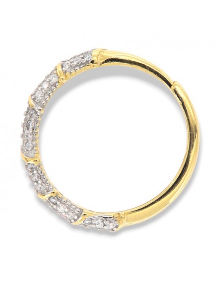 Anello Argento Dorato Zirconi Bianchi [93773cbc]