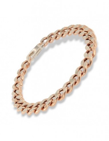 Bracciale Argento Rosato Grumetta Chiusura Rodiata [81a069c3]