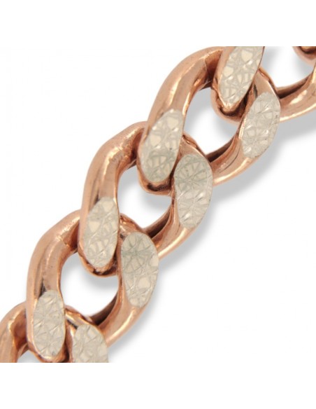 Bracciale Argento Rosato Grumetta Chiusura Rodiata [23c76555]