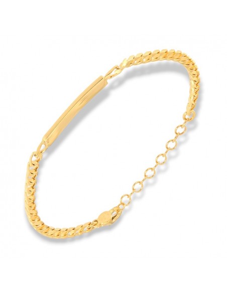 Bracciale Argento Dorato Grumetta Piastra Centrale [859e957c]