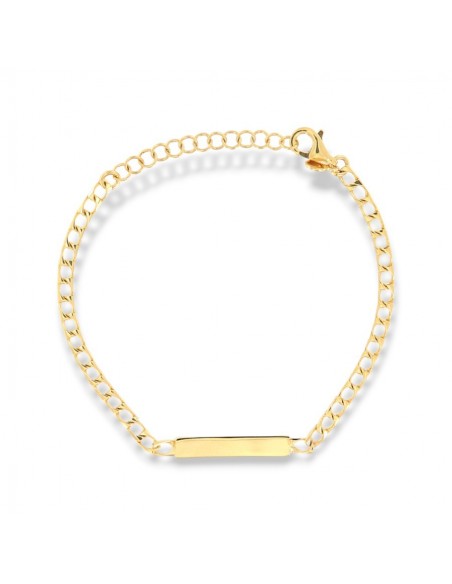 Bracciale Argento Dorato Grumetta Piastra Centrale [ceb96bc6]