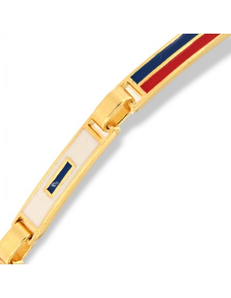 Bracciale Argento Dorato Bandiere Piastre Unite Sottili [8ee4ab5e]