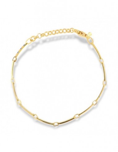 Bracciale Argento Dorato Bandiere Piastre Unite Sottili [8bb4ec40]
