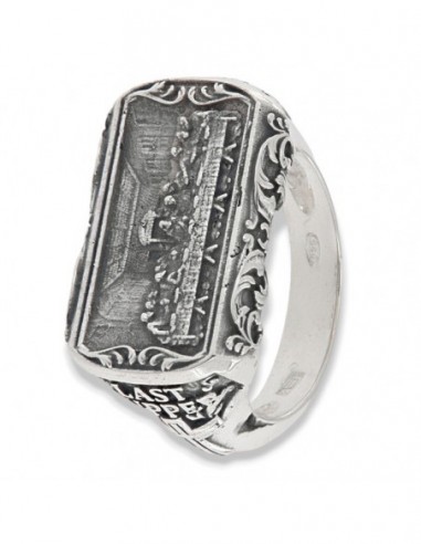 Anello Argento Rodiato Ultima Cena [3459543e]