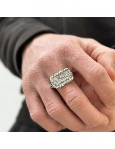 Anello Argento Rodiato Ultima Cena [118ba3a3]