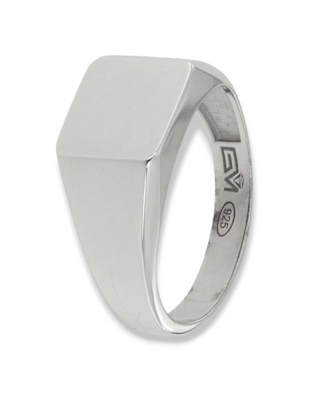 Anello Argento Rodiato Chevalier Rettangolare [89e41b06]
