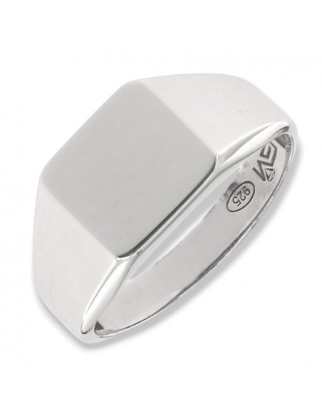 Anello Argento Rodiato Chevalier Rettangolare [0bb5acac]