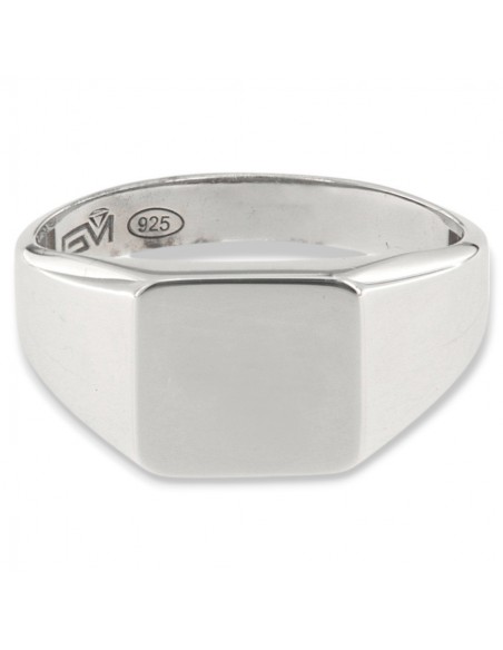 Anello Argento Rodiato Chevalier Rettangolare [60de69bb]