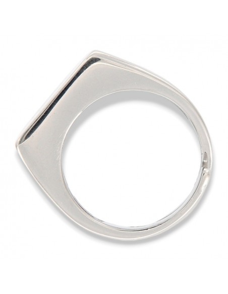Anello Argento Rodiato Chevalier Quadrato [3e54f2b7]