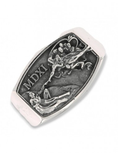Anello Argento Rodiato Chevalier Creazione Adamo [844b047e]