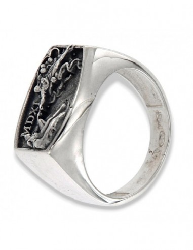 Anello Argento Rodiato Chevalier Creazione Adamo [811b4360]