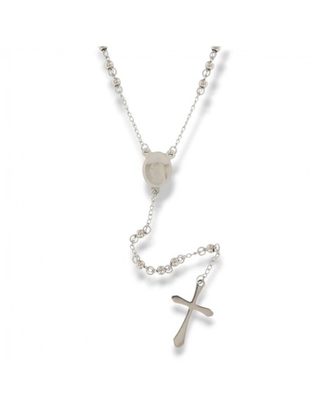Collana Acciaio Rosario Sfere 4MM [e1ff1924]