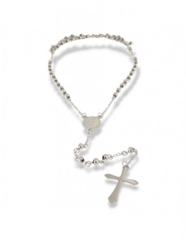 Collana Acciaio Rosario Sfere 4MM [fe6b9124]