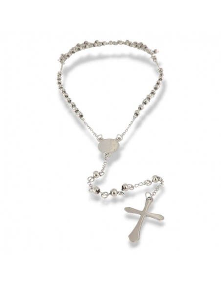 Collana Acciaio Rosario Sfere 4MM [fe6b9124]