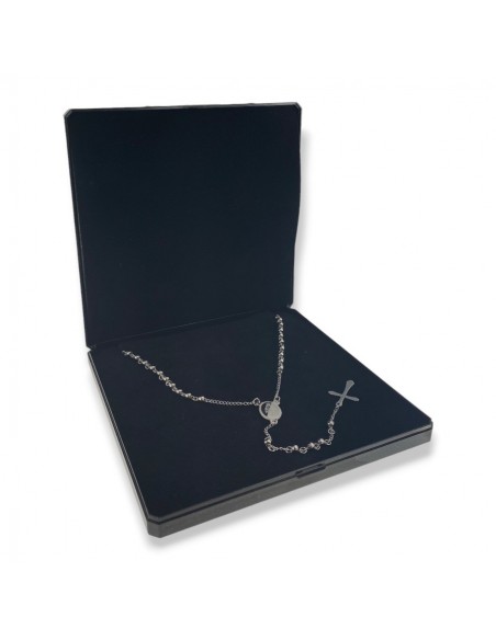 Collana Acciaio Rosario Sfere 4MM [9050132d]