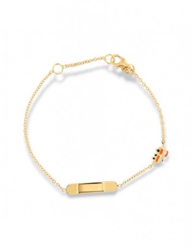 Bracciale Oro Giallo Neonato Treno Arancione [2f25dc6e]