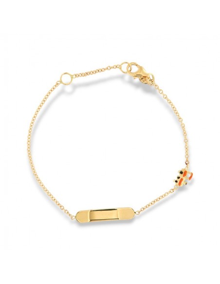 Bracciale Oro Giallo Neonato Treno Arancione [2f25dc6e]