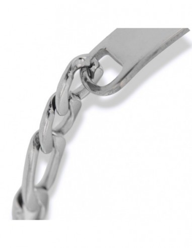 Bracciale Acciaio Piastra Personalizzabile Incisione Occhi [b099e03d]