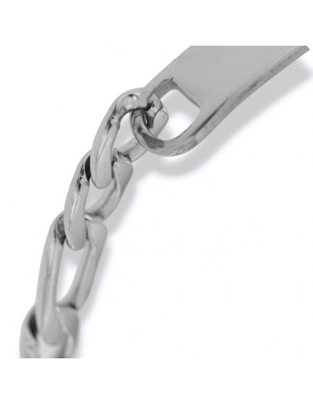Bracciale Acciaio Piastra Personalizzabile Incisione Occhi [b099e03d]