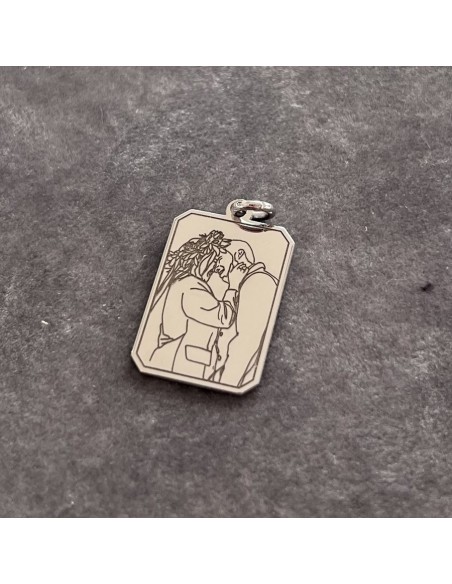 Ciondolo Argento Piastrina Personalizzabile [19046c56]
