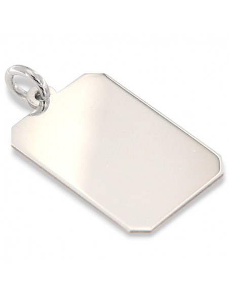 Ciondolo Argento Piastrina Personalizzabile [ab49ea4c]