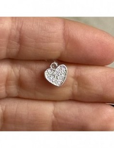 Ciondolo Argento Rodiato Cuore Zirconi Bianchi [3fb18567] 2