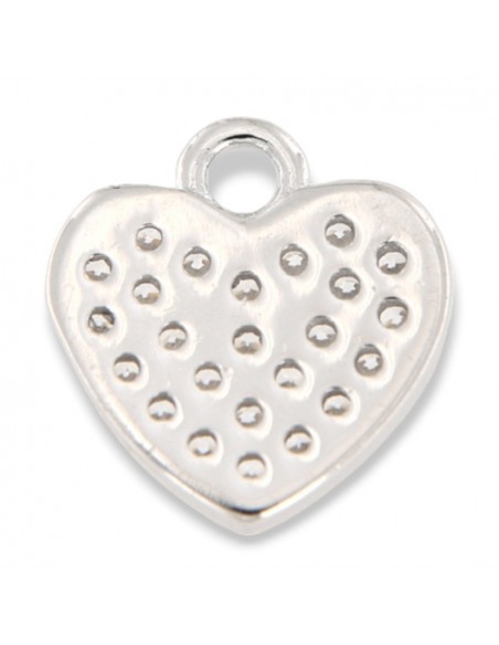 Ciondolo Argento Rodiato Cuore Zirconi Bianchi [2ce5324d]