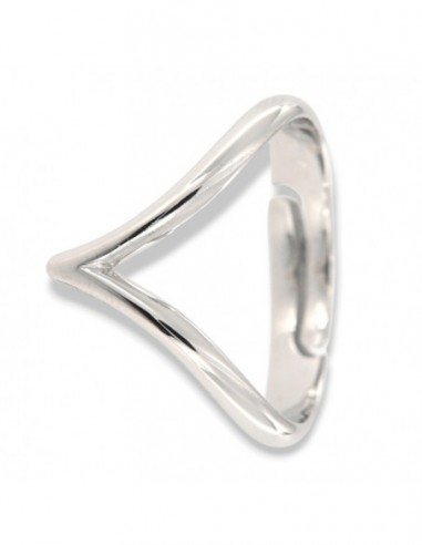 Anello Argento Rodiato Onda [83f388fb]