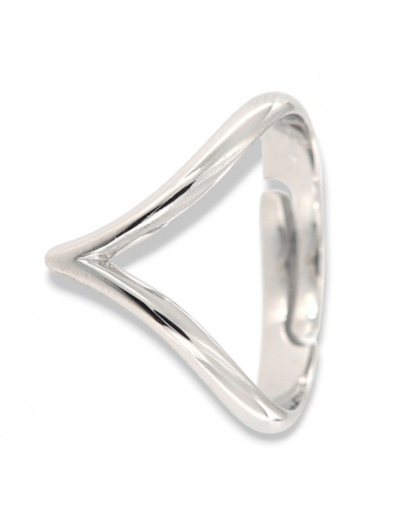 Anello Argento Rodiato Onda [83f388fb]