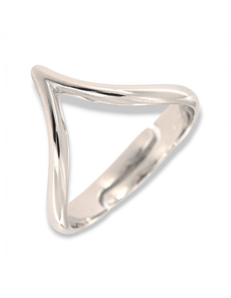 Anello Argento Rodiato Onda [8a12b57d]