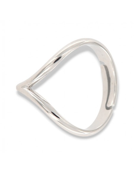 Anello Argento Rodiato Onda [8f42f263]