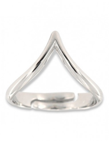 Anello Argento Rodiato Onda [e179706a]