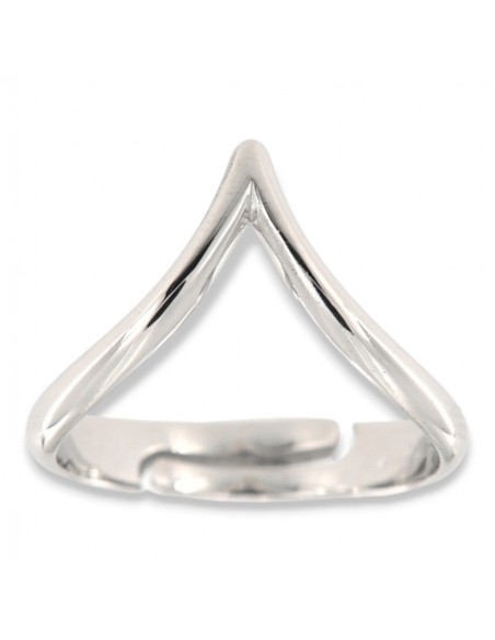Anello Argento Rodiato Onda [e179706a]