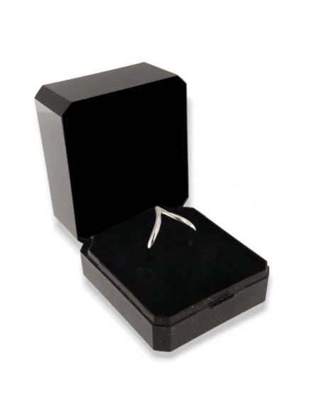Anello Argento Rodiato Onda [5664b16e]