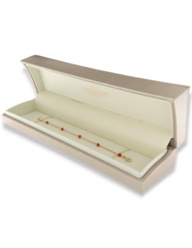 Bracciale Oro Giallo Rollò Sfere Rosse Corallo [46966880]