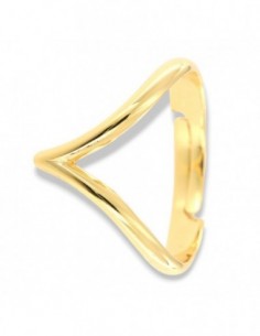 Anello Argento Dorato Onda [31be0ee1]