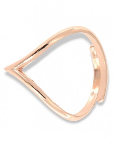 Anello Argento Rosato Onda [08ee2a62]
