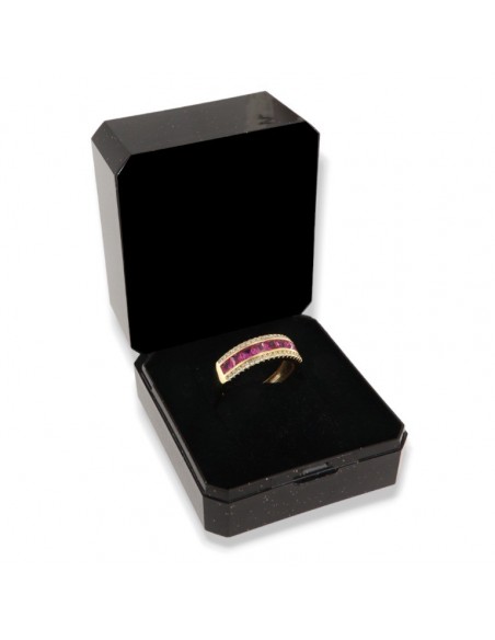 Anello Argento Dorato Riviera 8 Zirconi Viola [cd7a0b68]