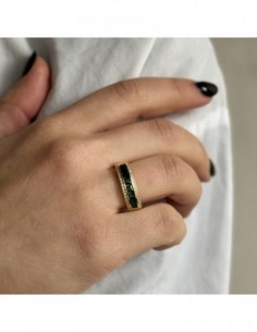 Anello Argento Dorato RIviera 8 Zirconi Verdi [552502d4] 2