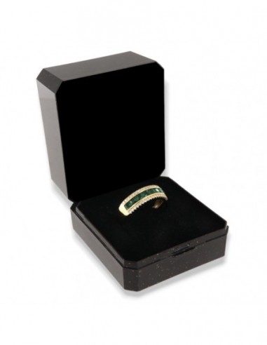 Anello Argento Dorato RIviera 8 Zirconi Verdi [6059c563]
