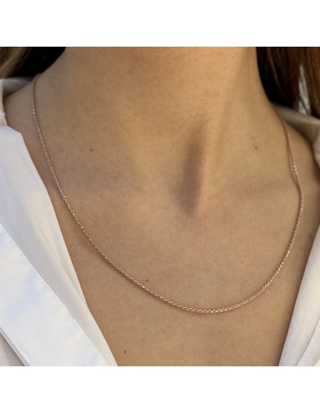 Collana Argento Rosato Maglia Rope 3,80GR [3db542d4]