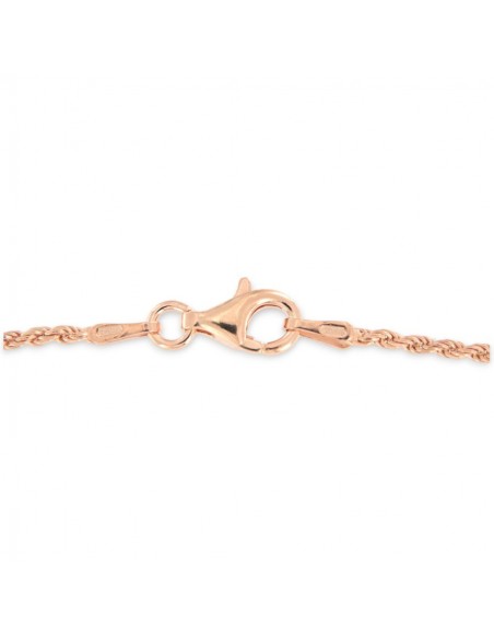 Collana Argento Rosato Maglia Rope 3,80GR [38e505ca]