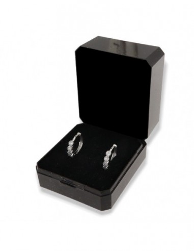 Orecchini Argento Rodiato Cerchi 15,50MM Zirconi Bianchi [d64c67bc]