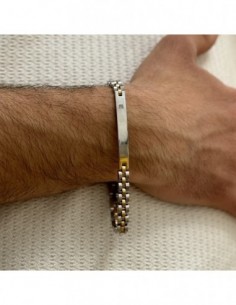 Bracciale Acciaio Dorato Maglia Jubilee Piastra Centrale [831f87a4] 2