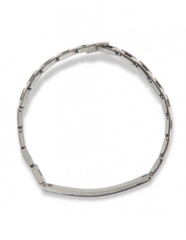 Bracciale Acciaio Piastra Centrale Nero [61e38a52]
